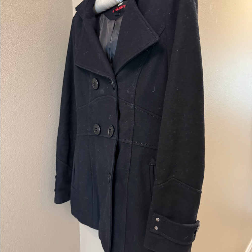 Miss Sixty Women's Fitted Black Peacoat